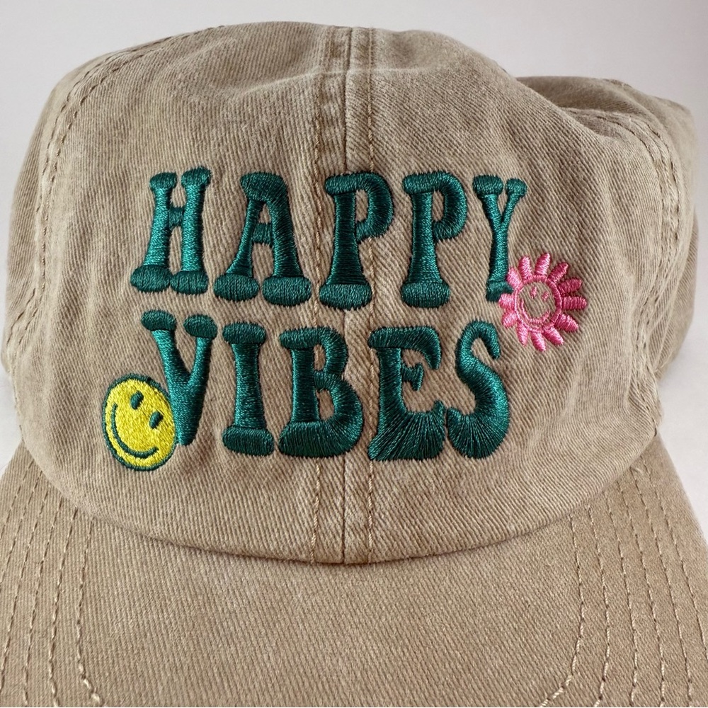 Kids Happy Vibes Baseball Hat - Picture 4 of 8